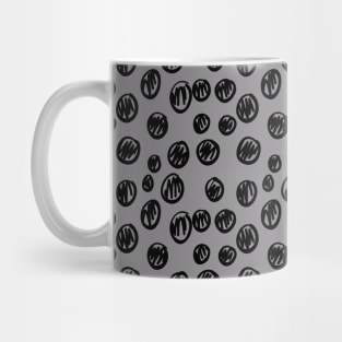 Monochrome Circle Sketch Pattern Mug